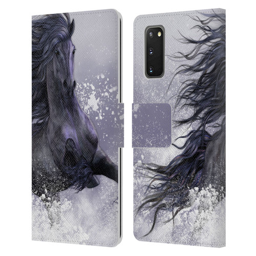 Laurie Prindle Western Stallion Winter Thunder Leather Book Wallet Case Cover For Samsung Galaxy S20 / S20 5G