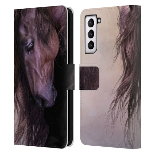Laurie Prindle Western Stallion Equus Leather Book Wallet Case Cover For Samsung Galaxy S21 5G