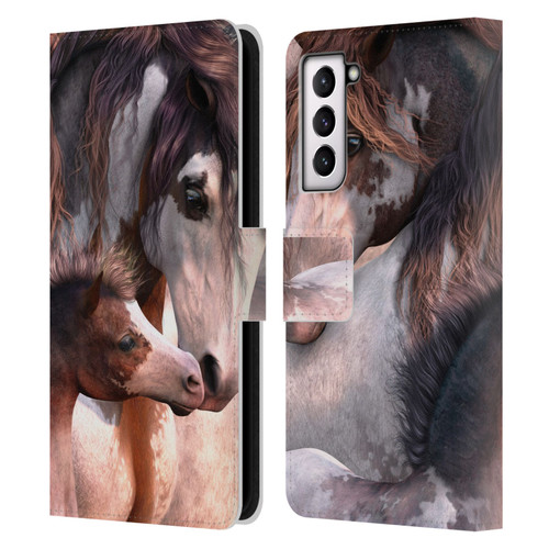 Laurie Prindle Western Stallion Generations Leather Book Wallet Case Cover For Samsung Galaxy S21 5G