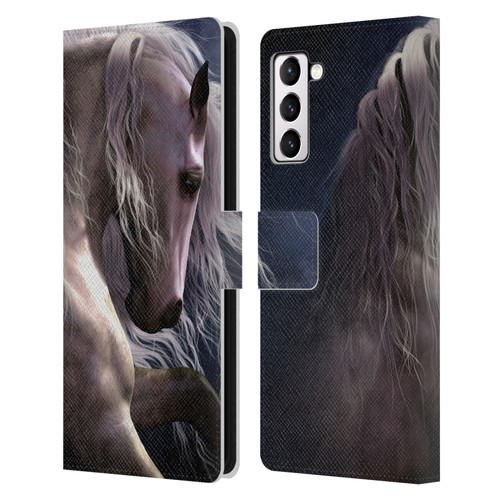 Laurie Prindle Western Stallion Night Silver Ghost II Leather Book Wallet Case Cover For Samsung Galaxy S21+ 5G