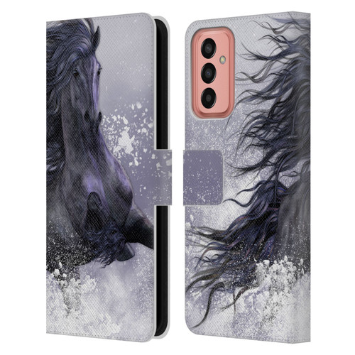 Laurie Prindle Western Stallion Winter Thunder Leather Book Wallet Case Cover For Samsung Galaxy M13 (2022)