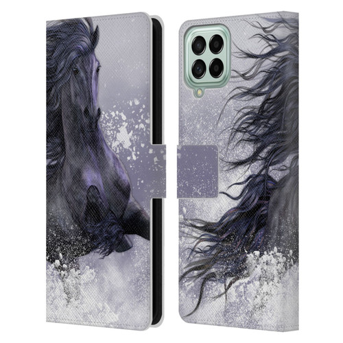 Laurie Prindle Western Stallion Winter Thunder Leather Book Wallet Case Cover For Samsung Galaxy M33 (2022)