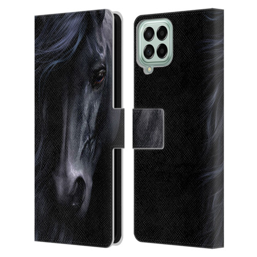 Laurie Prindle Western Stallion The Black Leather Book Wallet Case Cover For Samsung Galaxy M53 (2022)