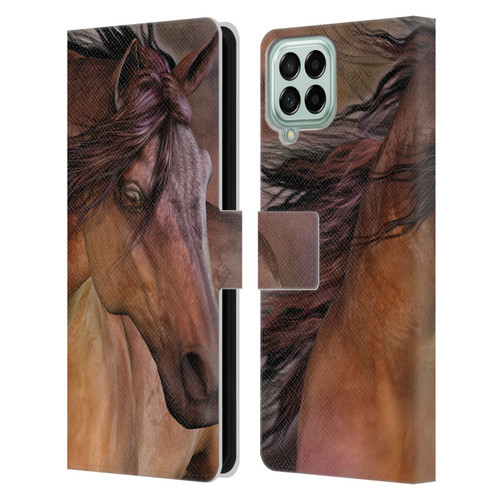 Laurie Prindle Western Stallion Belleze Fiero Leather Book Wallet Case Cover For Samsung Galaxy M53 (2022)