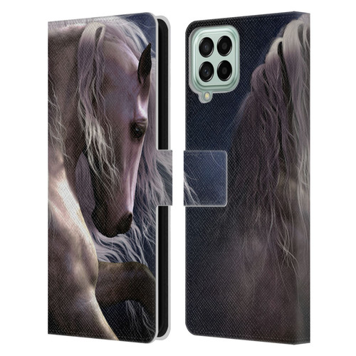 Laurie Prindle Western Stallion Night Silver Ghost II Leather Book Wallet Case Cover For Samsung Galaxy M53 (2022)