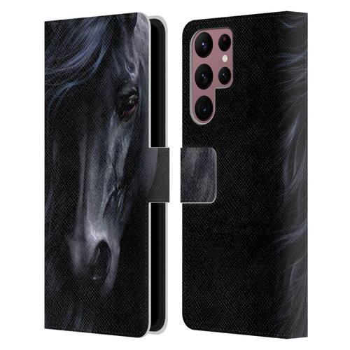 Laurie Prindle Western Stallion The Black Leather Book Wallet Case Cover For Samsung Galaxy S22 Ultra 5G