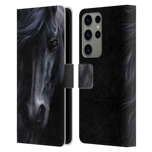 Laurie Prindle Western Stallion The Black Leather Book Wallet Case Cover For Samsung Galaxy S23 Ultra 5G