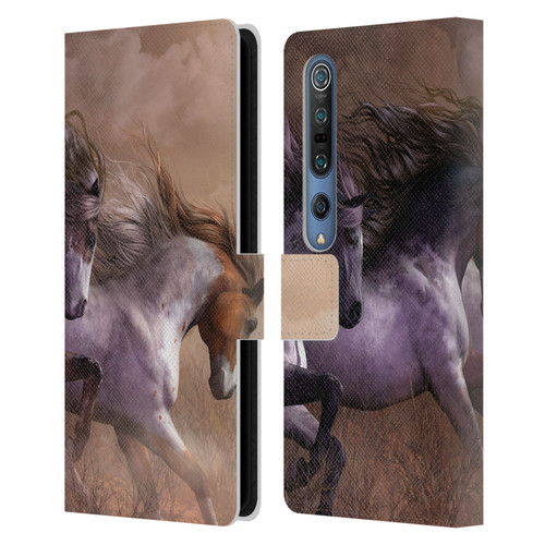 Laurie Prindle Western Stallion Run To Freedom Leather Book Wallet Case Cover For Xiaomi Mi 10 5G / Mi 10 Pro 5G