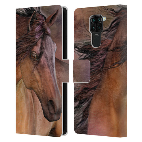 Laurie Prindle Western Stallion Belleze Fiero Leather Book Wallet Case Cover For Xiaomi Redmi Note 9 / Redmi 10X 4G