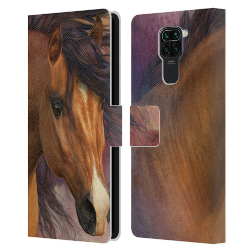 Laurie Prindle Western Stallion Flash Leather Book Wallet Case Cover For Xiaomi Redmi Note 9 / Redmi 10X 4G