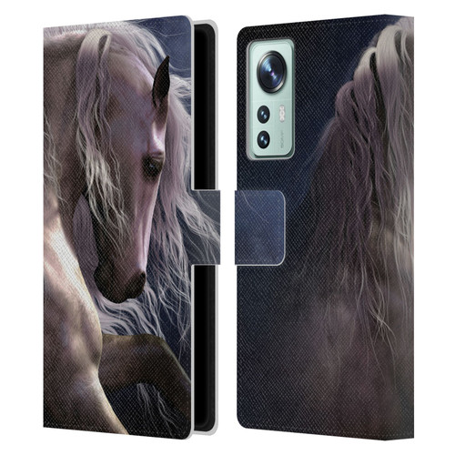 Laurie Prindle Western Stallion Night Silver Ghost II Leather Book Wallet Case Cover For Xiaomi 12