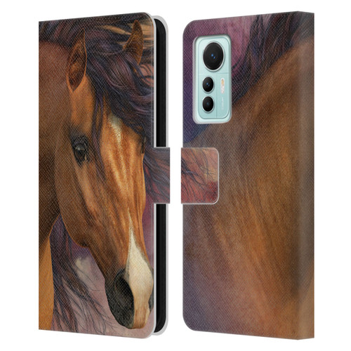 Laurie Prindle Western Stallion Flash Leather Book Wallet Case Cover For Xiaomi 12 Lite