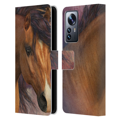 Laurie Prindle Western Stallion Flash Leather Book Wallet Case Cover For Xiaomi 12 Pro