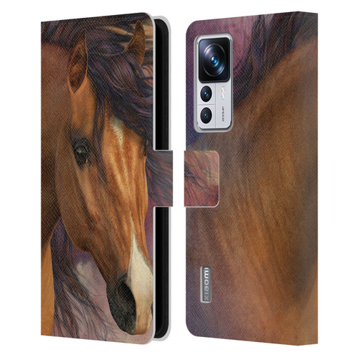 Laurie Prindle Western Stallion Flash Leather Book Wallet Case Cover For Xiaomi 12T Pro