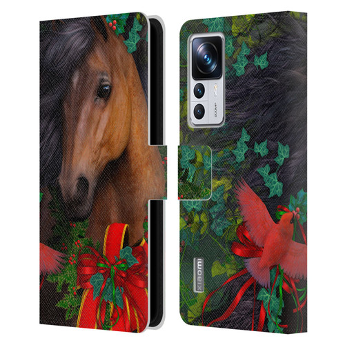 Laurie Prindle Western Stallion A Morgan Christmas Leather Book Wallet Case Cover For Xiaomi 12T Pro
