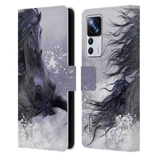 Laurie Prindle Western Stallion Winter Thunder Leather Book Wallet Case Cover For Xiaomi 12T Pro
