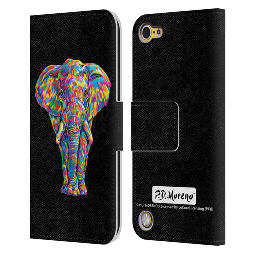 P.D. Moreno Animals Elephant Leather Book Wallet Case Cover For Apple iPod Touch 5G 5th Gen