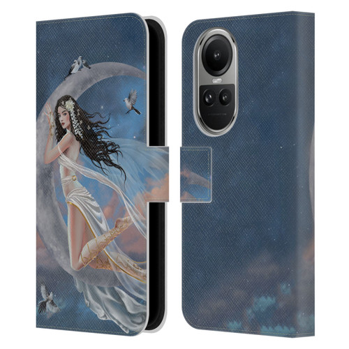 Nene Thomas Art Moon Lullaby Leather Book Wallet Case Cover For OPPO Reno10 5G / Reno10 Pro 5G