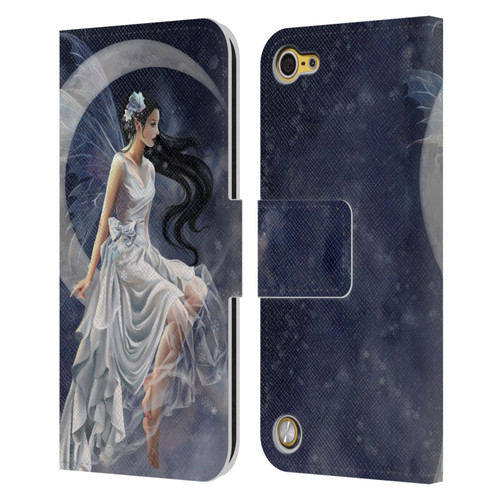 Nene Thomas Crescents Winter Frost Fairy On Moon Leather Book Wallet Case Cover For Apple iPod Touch 5G 5th Gen