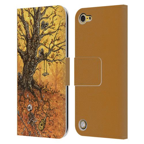 David Lozeau Colourful Art Tree Of Life Leather Book Wallet Case Cover For Apple iPod Touch 5G 5th Gen