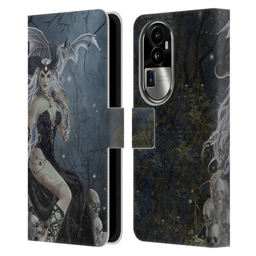 Nene Thomas Gothic Mad Queen Of Skulls Dragon Leather Book Wallet Case Cover For OPPO Reno10 Pro+