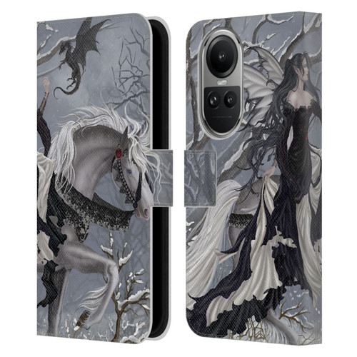 Nene Thomas Winter Has Begun Snow Fairy Horse With Dragon Leather Book Wallet Case Cover For OPPO Reno10 5G / Reno10 Pro 5G