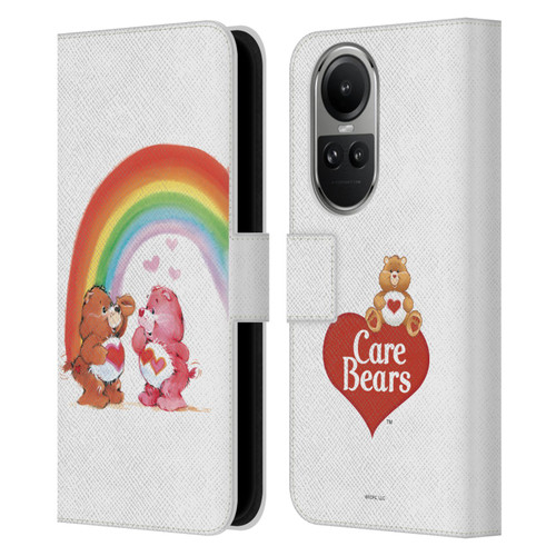 Care Bears Classic Rainbow Leather Book Wallet Case Cover For OPPO Reno10 5G / Reno10 Pro 5G