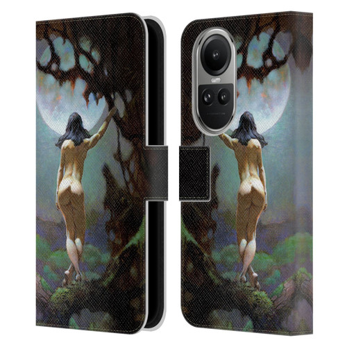 Frank Frazetta Fantasy Moons Rapture Leather Book Wallet Case Cover For OPPO Reno10 5G / Reno10 Pro 5G