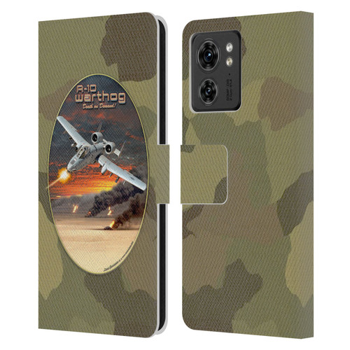 Larry Grossman Retro Collection A-10 Warthog Leather Book Wallet Case Cover For Motorola Moto Edge 40