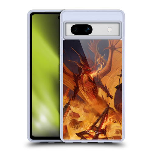 Piya Wannachaiwong Dragons Of Fire Dragonfire Soft Gel Case for Google Pixel 7a