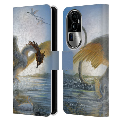 Piya Wannachaiwong Dragons Of Sea And Storms Swan Dragon Leather Book Wallet Case Cover For OPPO Reno10 Pro+