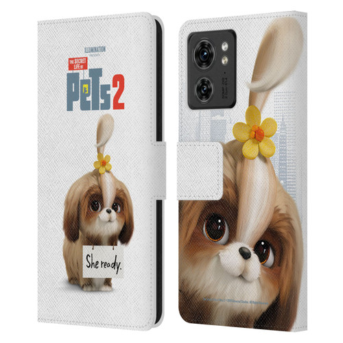 The Secret Life of Pets 2 Character Posters Daisy Shi Tzu Dog Leather Book Wallet Case Cover For Motorola Moto Edge 40