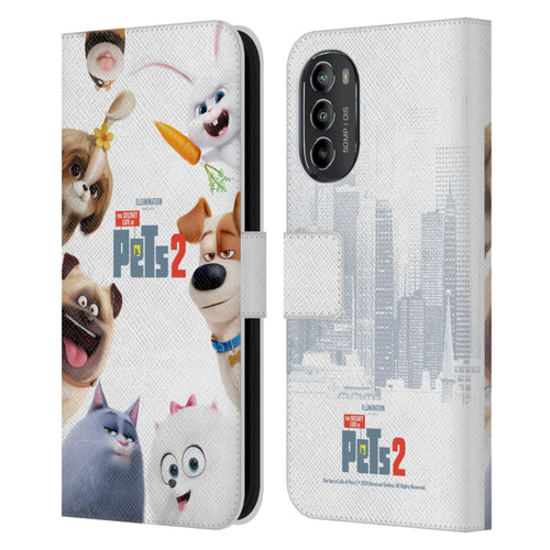 The Secret Life of Pets 2 Character Posters Group Leather Book Wallet Case Cover For Motorola Moto G82 5G