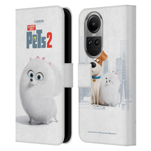 The Secret Life of Pets 2 Character Posters Gidget Pomeranian Dog Leather Book Wallet Case Cover For OPPO Reno10 5G / Reno10 Pro 5G