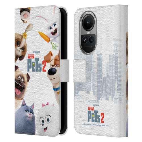 The Secret Life of Pets 2 Character Posters Group Leather Book Wallet Case Cover For OPPO Reno10 5G / Reno10 Pro 5G