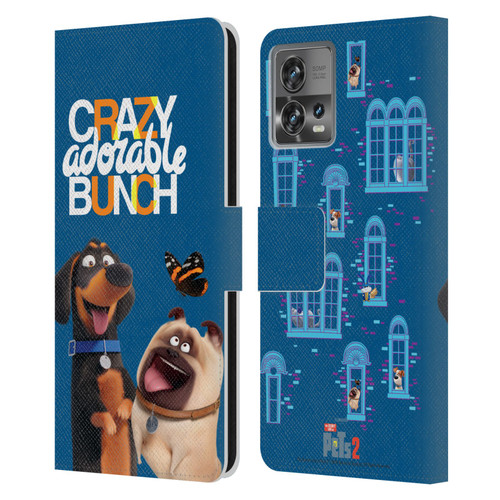 The Secret Life of Pets 2 II For Pet's Sake Group Leather Book Wallet Case Cover For Motorola Moto Edge 30 Fusion