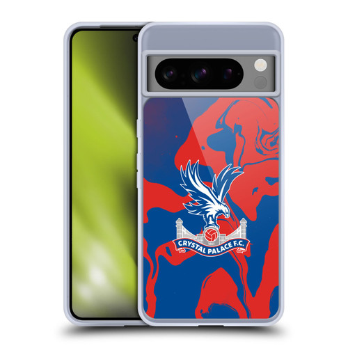 Crystal Palace FC Crest Red And Blue Marble Soft Gel Case for Google Pixel 8 Pro