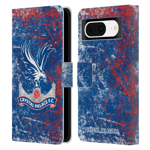 Crystal Palace FC Crest Distressed Leather Book Wallet Case Cover For Google Pixel 8