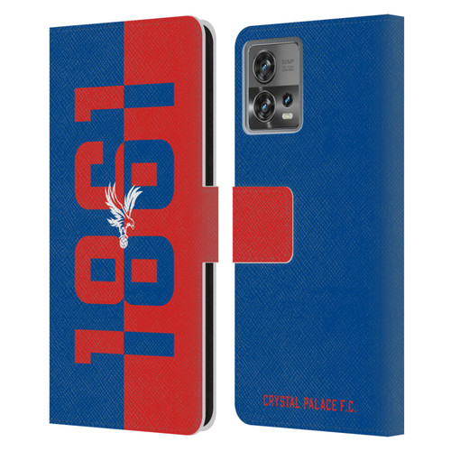 Crystal Palace FC Crest 1861 Leather Book Wallet Case Cover For Motorola Moto Edge 30 Fusion