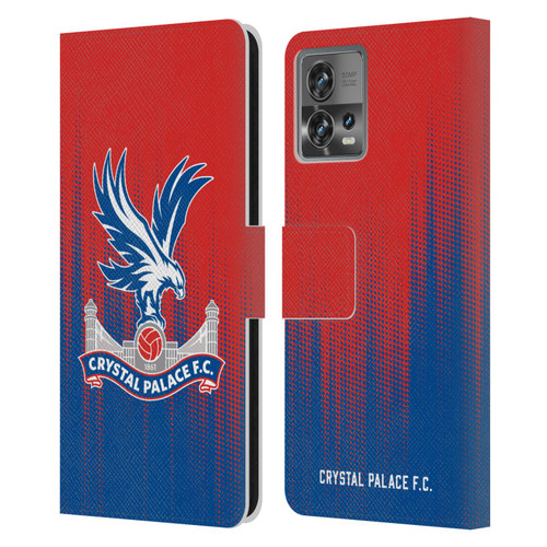 Crystal Palace FC Crest Halftone Leather Book Wallet Case Cover For Motorola Moto Edge 30 Fusion