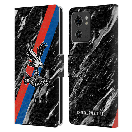 Crystal Palace FC Crest Black Marble Leather Book Wallet Case Cover For Motorola Moto Edge 40