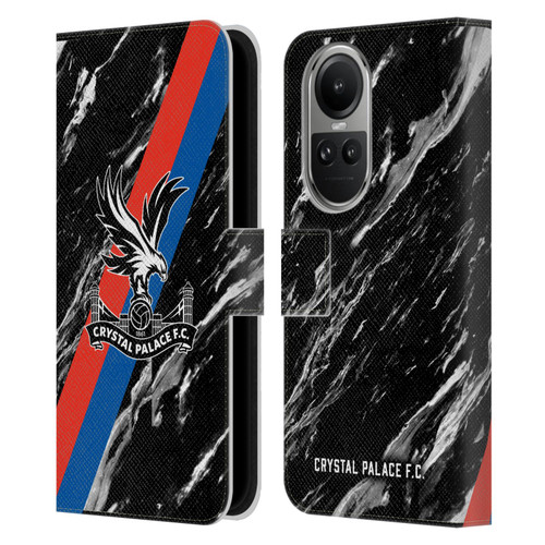 Crystal Palace FC Crest Black Marble Leather Book Wallet Case Cover For OPPO Reno10 5G / Reno10 Pro 5G