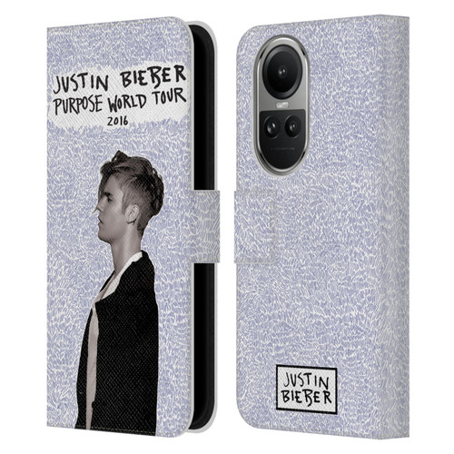 Justin Bieber Purpose World Tour 2016 Leather Book Wallet Case Cover For OPPO Reno10 5G / Reno10 Pro 5G