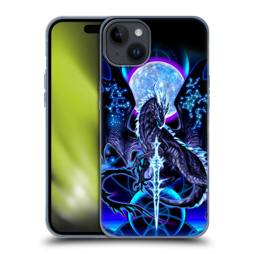 Ruth Thompson Art Dragon, Sword & Constellations Soft Gel Case for Apple iPhone 15 Plus