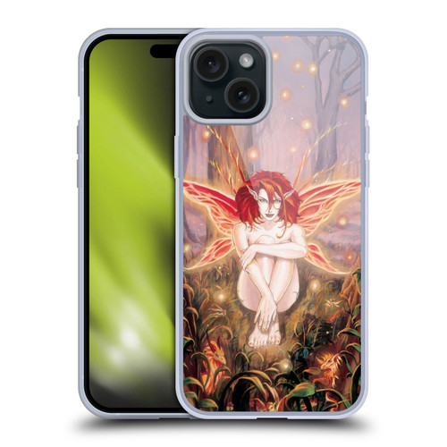 Ruth Thompson Art Ember Fire Fairy In Forest Soft Gel Case for Apple iPhone 15 Plus