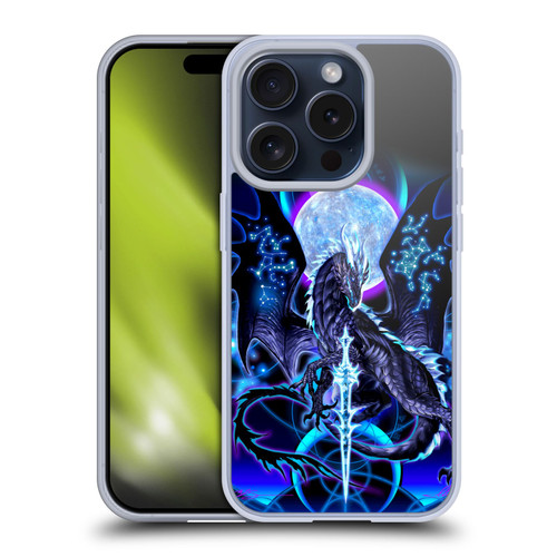 Ruth Thompson Art Dragon, Sword & Constellations Soft Gel Case for Apple iPhone 15 Pro