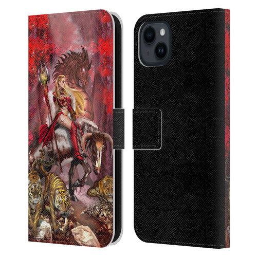 Ruth Thompson Art Taurus Bull, Tigers & Dragon Leather Book Wallet Case Cover For Apple iPhone 15 Plus
