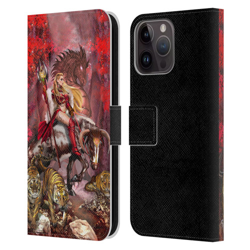 Ruth Thompson Art Taurus Bull, Tigers & Dragon Leather Book Wallet Case Cover For Apple iPhone 15 Pro Max