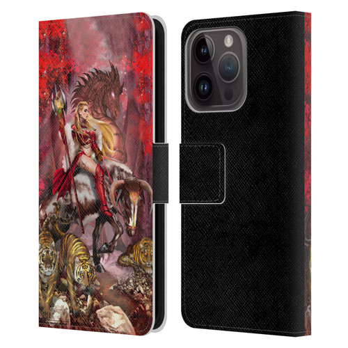 Ruth Thompson Art Taurus Bull, Tigers & Dragon Leather Book Wallet Case Cover For Apple iPhone 15 Pro