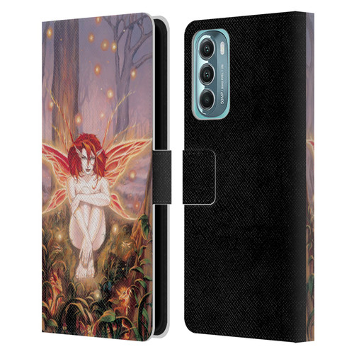 Ruth Thompson Art Ember Fire Fairy In Forest Leather Book Wallet Case Cover For Motorola Moto G Stylus 5G (2022)